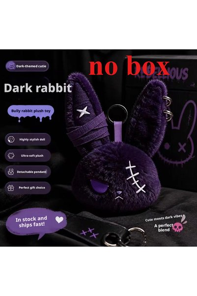 Choice 1 no box Hot Gothic Bunny Plush Keychain RabbitBag Charm with Bandage ...