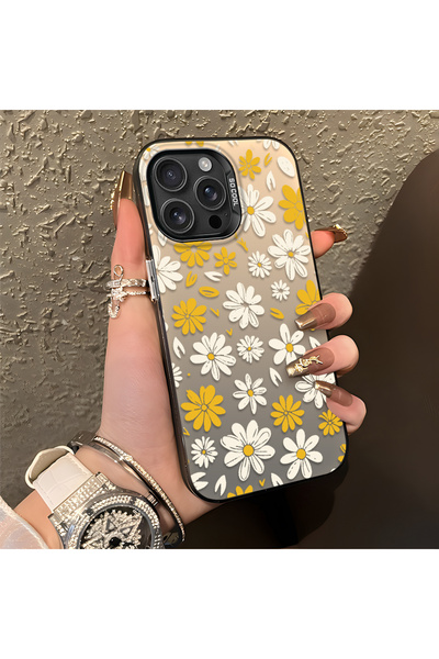 CHICASELUX غطاء هاتف متوافق مع iPhone 16 Pro Max، مطبوع عليه تصميم زهرة الباب...