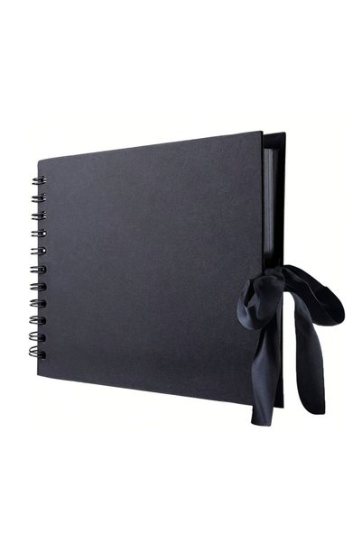 Choice black 1pc A5 Black Drawing Book DIY Craft Photo Albums Scrapbook Cover...