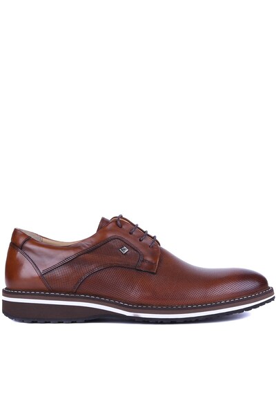 Shoetyle فوسكو - حذاء كاجوال رجالي من الجلد الطبيعي بلون أسمر 8071 - 6949