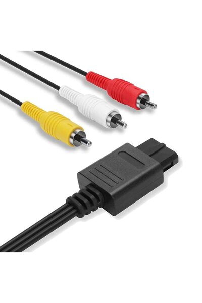 Generic كابل AV مركب لجهاز نينتندو 64/جيم كيوب GC (1.8 متر)
