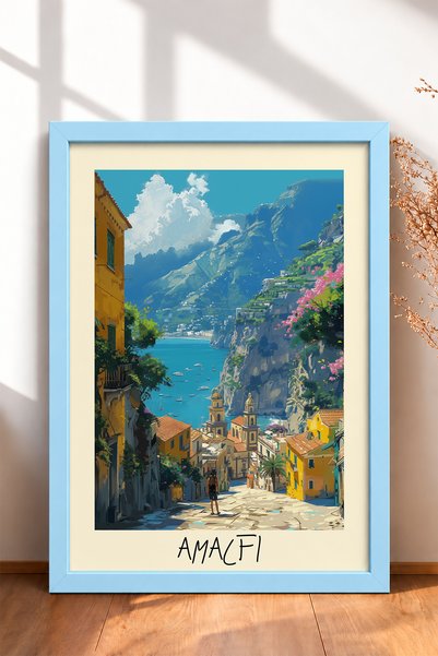 HOMEPACK Amalfijsko obale, Stone Street i pejzaž obale – poster Italije, za d...