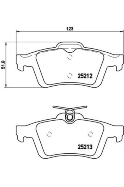 Brembo Σετ τακακιών φρένων, δισκόφρενο P 24 148