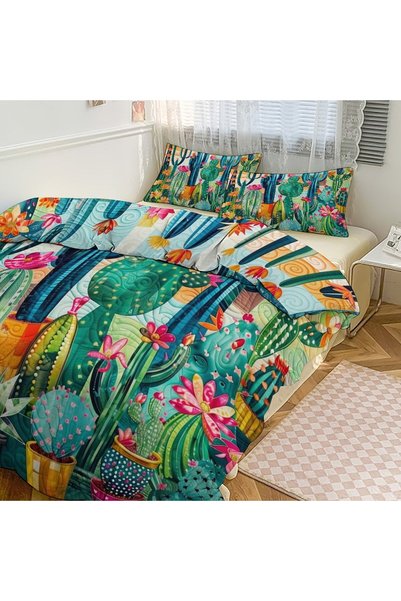 Generic Premium Bohemian Ethnic Brushed Bedding Set 3Pcs, Comfortable Daily P...