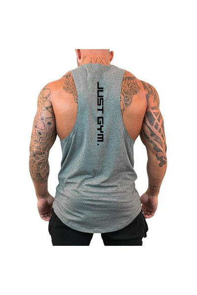 Choice XL Gray Men's Jogging Undershirt Workout Fitness Comfortable Sleeveles...