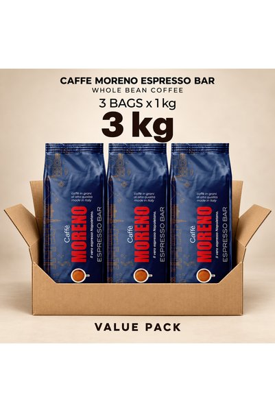 Moreno Cafea boabe întregi Caffè Espresso Bar, 40% Arabica și 60% Robusta, Pr...