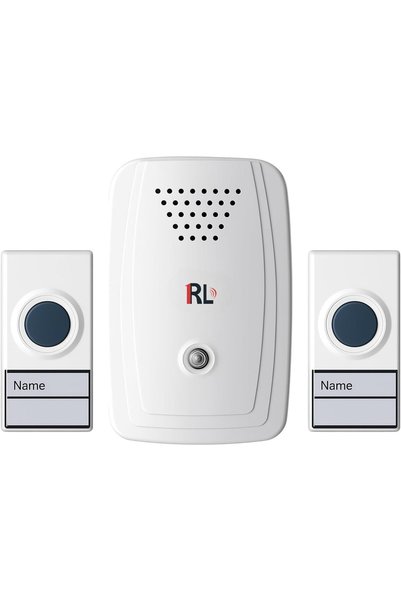 Generic جرس الباب اللاسلكي الرقمي RL-3918B، مزود بزرين للضغط، مقاوم للماء بمع...