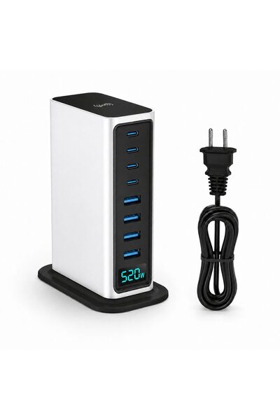 Evolium 520w charging station, compatible with apple and usb devices, white, ...