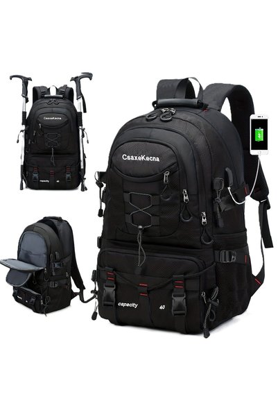 DAMUR Rucsac de alpinism multifuncțional, DAMUR, Capacitate 36-55 L, Călători...