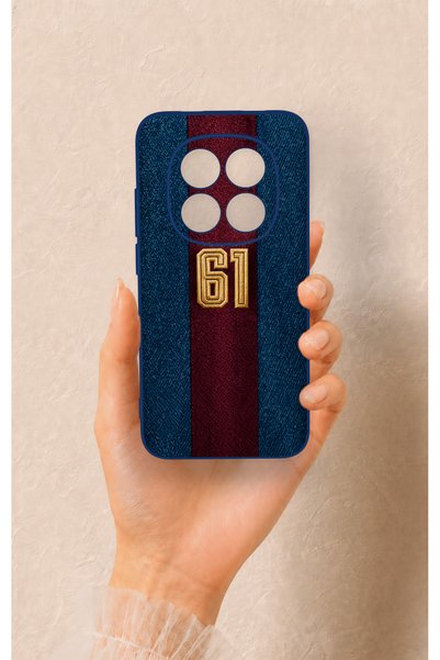 Vip Case Redmi Note 15 Pro 5g Compatible Burgundy and Blue Patterned Silicone...
