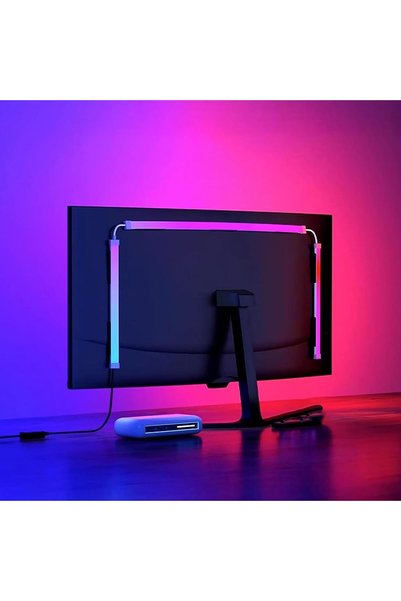 Generic إضاءة خلفية LED لشاشات الألعاب، إضاءة خلفية RGB لشاشة كمبيوتر مقاس 24...
