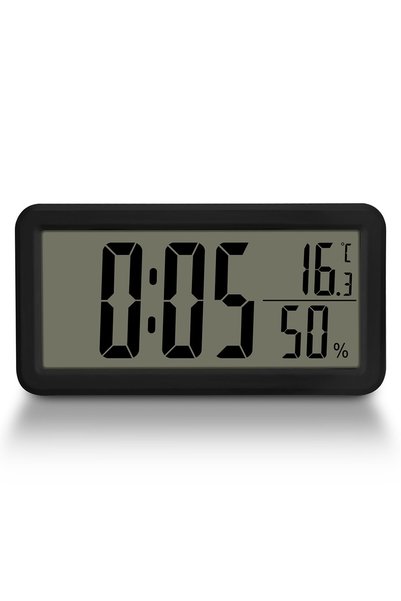 Noonedibs Ceas de perete LED, ceas deșteptător digital de 15 cm - ceas LED cu...