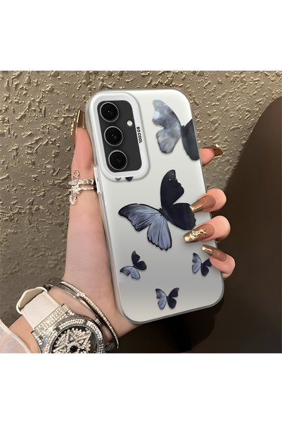 CHICASELUX Black and Gray Butterfly-Printed Protective Case Compatible with t...