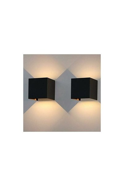 Noonedibs Set de 2 aplice LED de perete 12W, aplice de perete pentru interior...