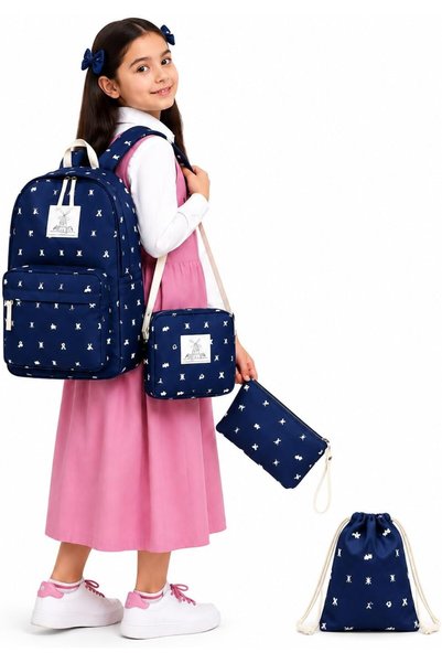 Generic Backpack Girls' School Bag Set – with Shoulder Bag, Pencil Case, and ...