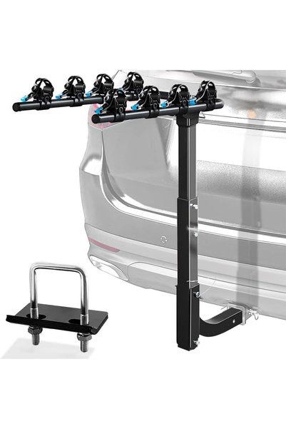 Generic 4 Bike Rack, Bicycle Carrier Racks, Foldable Hitch Mount Double Rack,...