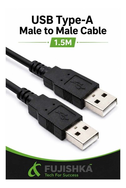 FUJISHKA كابل USB من النوع A إلى النوع A، ذكر إلى ذكر، بطول 1.5 متر، USB 2.0 ...