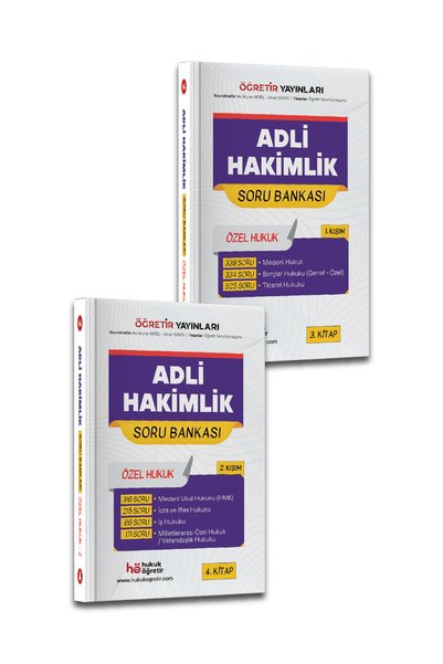 hukuk öğretir Adli Hakimlik Özel Hukuk Soru Bankası 2’li Set - Detay Çözümlü ...