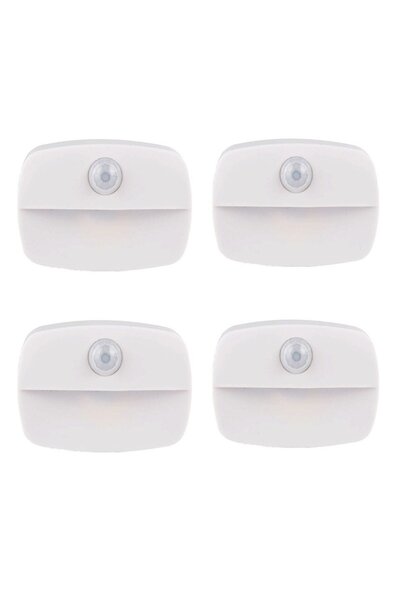 Noonedibs Set 4 lămpi noapte LED cu senzor mișcare, pornire/oprire automată, ...