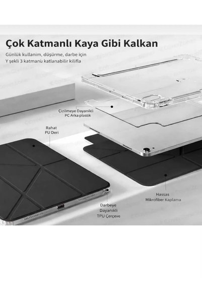 Alfa MEC Xiaomi Redmi Pad 2 11 İnç Uyumlu Mika Mars Kalem Bölmeli Modlu Kılıf