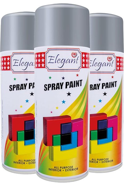 Generic Elegant Multipurpose SPRAY PAINT – Metallic Silver – 400ML – PACK OF ...