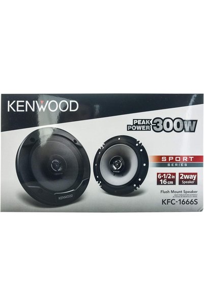 Kenwood KFC-1666S 300 Watts 6.5" 2-Way Car Coaxial Speakers with Sound Field ...