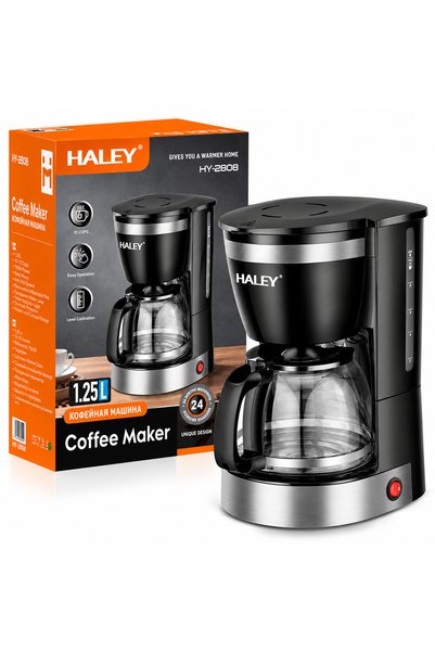 HALEY Cafetieră electrică, 800W, capacitate 1,25L, până la 12 cești, indicato...