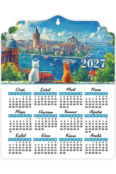 HalkKitabevi Boğaziçi 2027 Ahşap Duvar Takvimi