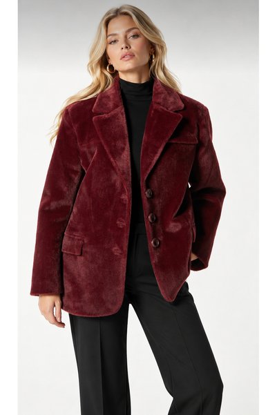 Generic Brand Women's Lined Faux Fur Jacket