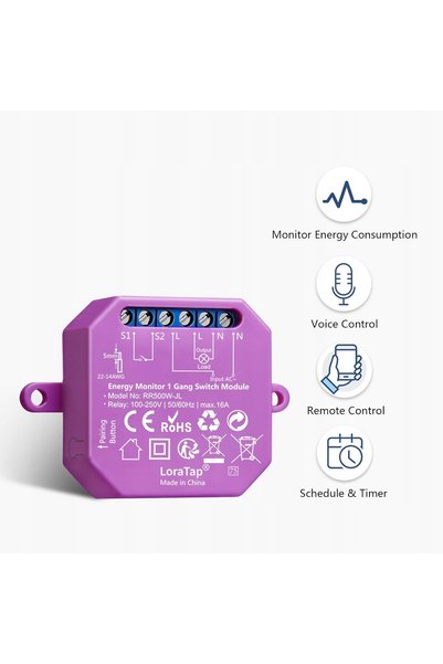 Amazon COMUTATOR WI-FI LORA TAP CONTOR DE CONSUM DE ENERGIE FĂRĂ CABLU 10 A 2...