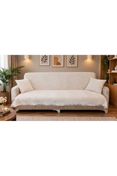 Savana Lint-Free Soft Plush Sofa Bed and Sofa Cover with Fringes 150*200