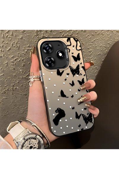 CHICASELUX Tecno Spark 10 Pro Compatible Case with a Dot and Butterfly Patter...