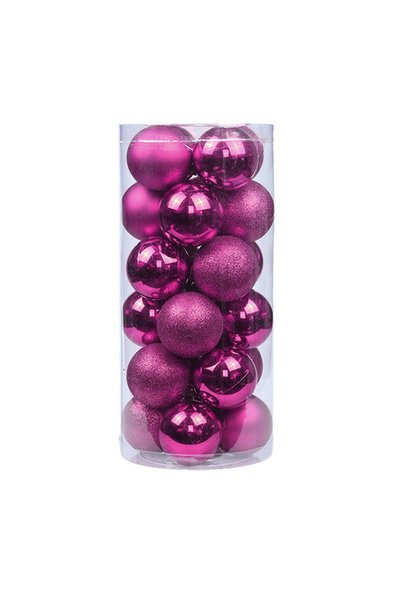 Noonedibs 24 de piese 3cm Ornamente de Crăciun incasabile cu globuri pentru b...