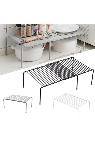 Generic Expandable Storage Rack, Set of 2 Kitchen Countertop Organizer Shelf,...