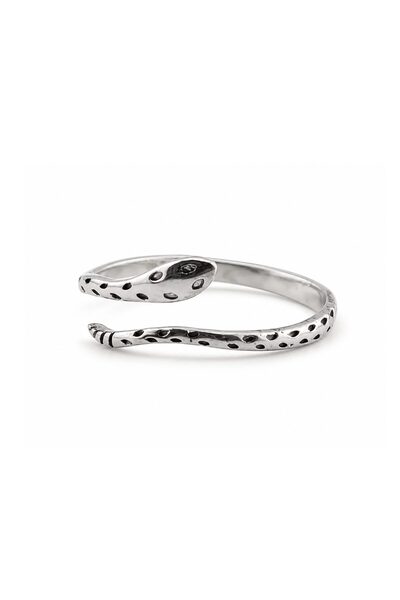 Evolium Adjustable Ring in 925 Sterling Silver, Jolie Silver, Snake Pattern, ...