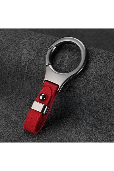 Choice Red 1pc Minimalist Suede Keychain Creative Fashion Car Keyring for Men...