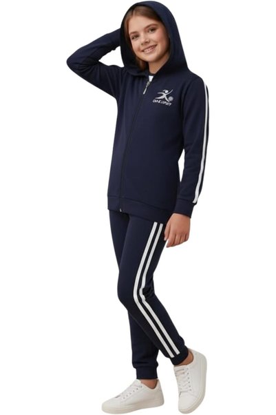 Generic Girls 3 Piece Outfits Sweatsuit Zip Up Sweatshirt, T-shirt and Sweatp...
