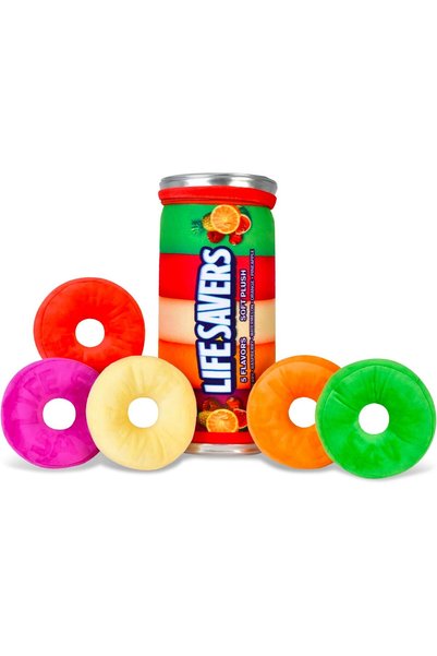 Generic Life Savers Candy Five Flavor Roll 14.5" x 6.25" Pillow Set with 5 Li...