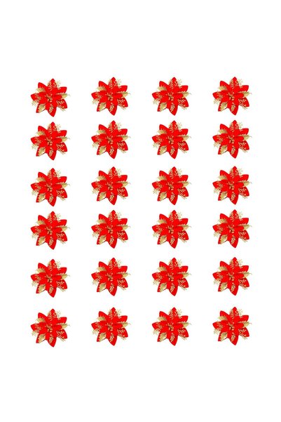 Noonedibs Flori de Crăciun artificiale, decorațiuni pentru brazii de Crăciun,...