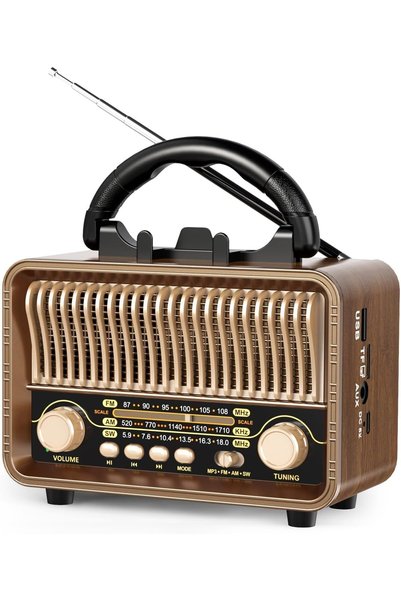 Generic راديو محمول AM FM SW بلوتوث، راديو ترانزستور يعمل بالبطارية وقابل لإع...