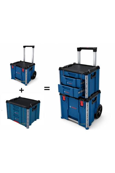Bosch L-BOXX Contractor 3 Çekmeceli Tekerlekli Takım Çantası Seti