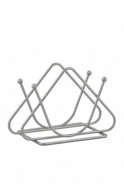 Edora Home Mat Gümüş Metal Masaüstü Peçetelik, Sofra, Kafe ve Restoran İçin Peçete Standı