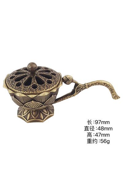 Evolium Incense Holder, Evolium, Zinc Alloy, Lotus Pattern, Fireproof, 9.7 x ...