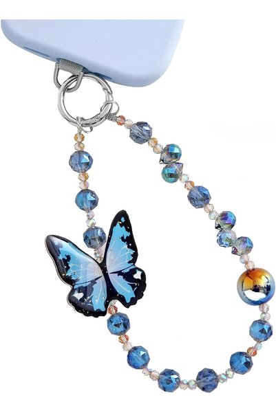 Generic Crystal Beaded Phone Charm Wristlet with Stainless Steel String – Ant...