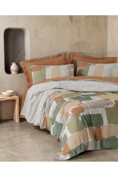 Cotton Box Bedding Set Modern Ranforce Mingle Caramel T.K.