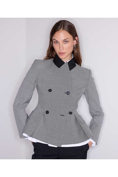 İpekyol Yün içerikli kazayağı desen blazer