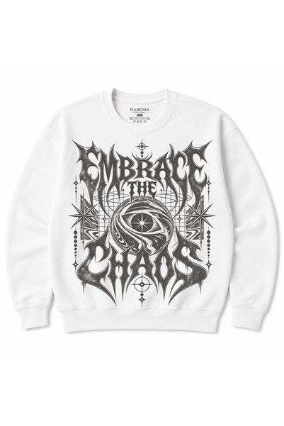 Rabona Fashion Embrace the Chaos – Φούτερ με σχέδιο «Gothic Celestial Eye»