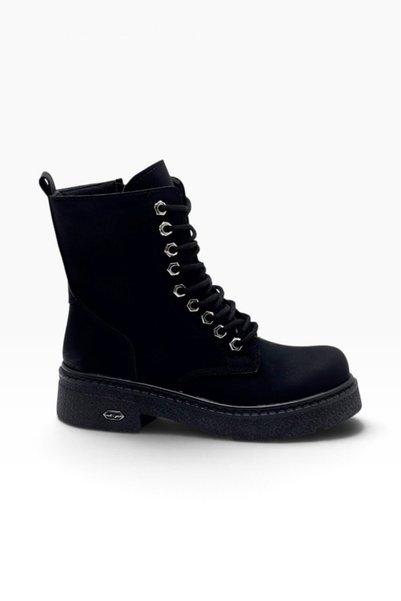 C shoes C-Shoes SL1508-27 Yağlı Deri Anatoik Bağcıklı Fermuarlı Kadın Bot