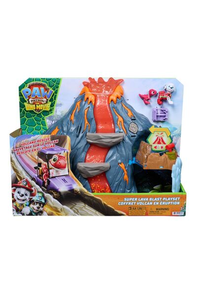 PATRULA CATELUSILOR filmul cu dinozauri set super explozie de lava