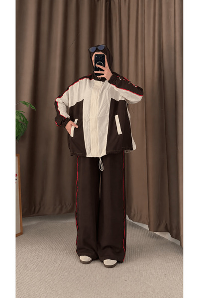 Hepsi Moda Garnili Trouser Suit - 3255 - Bitter Brown